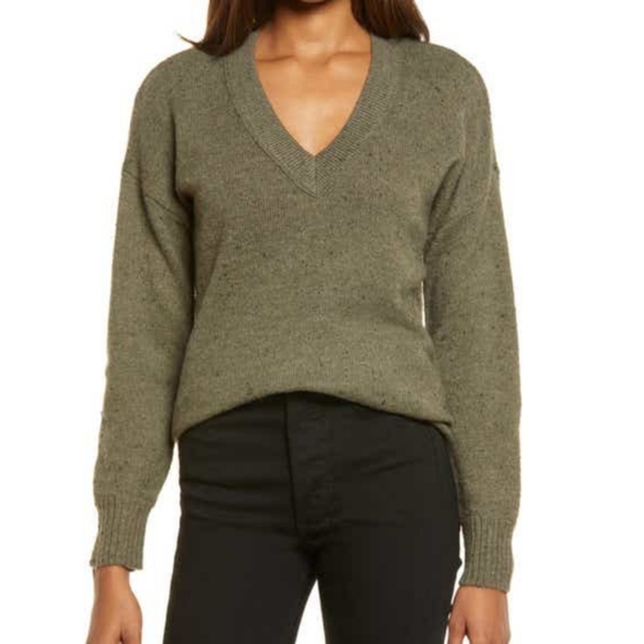 Madewell Sweaters - NWT Madewell Sweater Donegal Jason V-Neck Relaxed Fit New